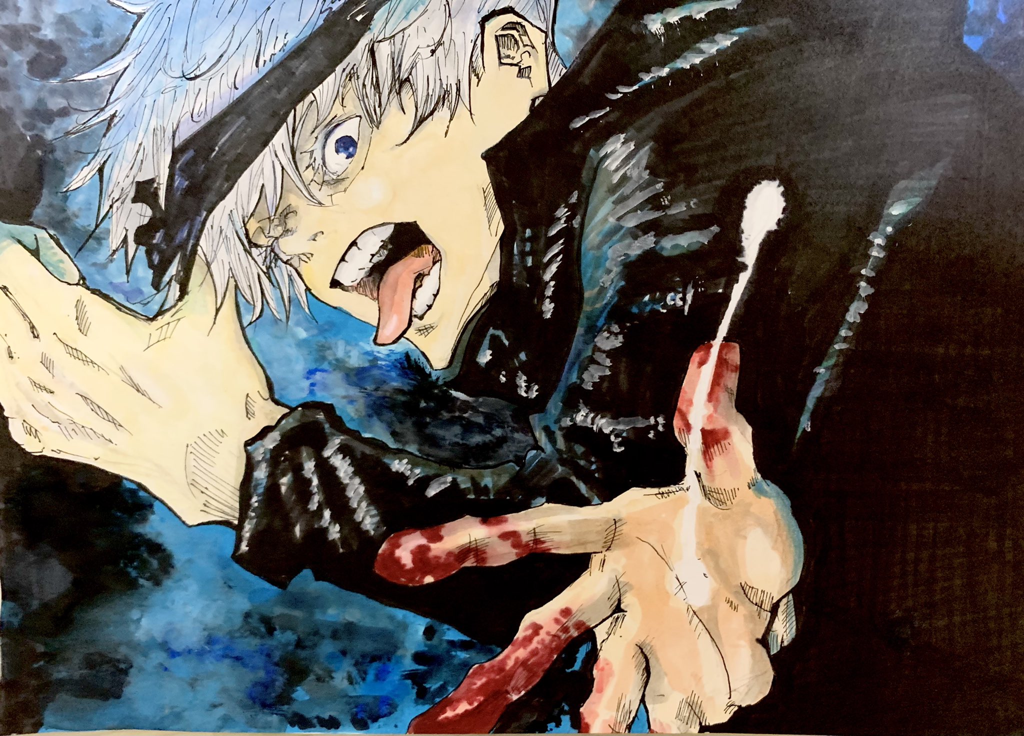 呪術廻戦 JUMP SHOP限定 完全受注生産 ビッグタオル 4巻表紙 五条悟