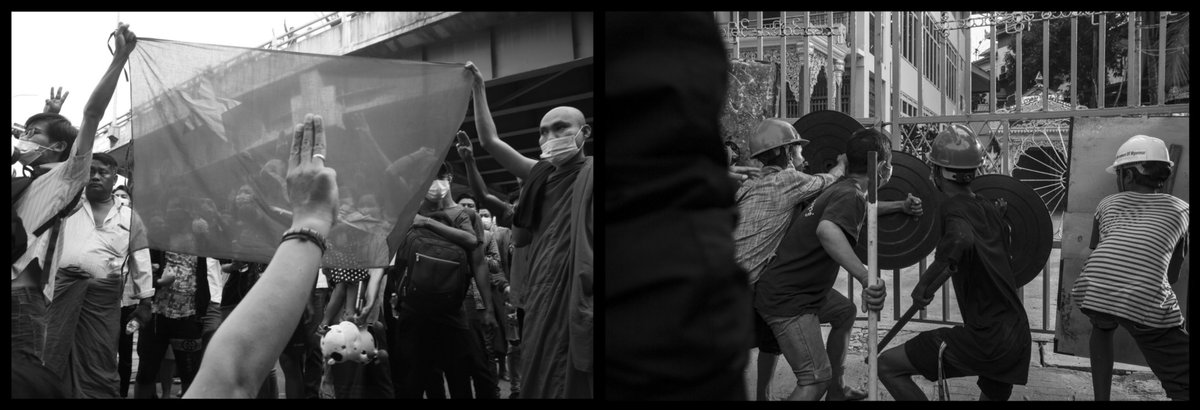 KenRoth's tweet photo. "See Myanmar’s crisis through the eyes of the photographers risking their lives to bear witness," as "the anti-coup movement shows no signs of slowing down." Impressive photos here: https://t.co/HTo0GvLCwJ https://t.co/zEcK8iz6OZ