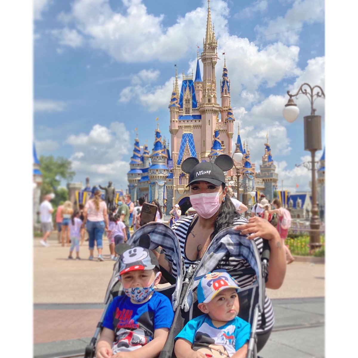 Missquishys's tweet photo. Pic on the left: the day me &amp; my sons left my abuser on Mother’s Day.            Pic on the right: Mother’s Day 2021, my sons and I went to Disney world! Thank you @sanbenito Your song solo de mi, inspired me to leave. Thank you. #domesticviolence #1yearfree https://t.co/nhTi5CVKtl