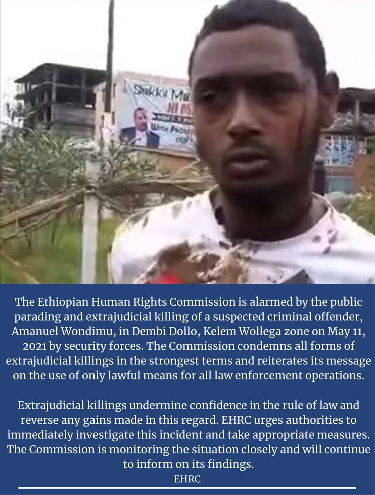 am_farst's tweet photo. I am glad that the EHRC expressed its stand when it come to the Extrajudicial killing of Amanuel Wondimu in Dambi Dollo, Oromia. I also urge and encourage the commission to make good in its promises to investigate more and let the world know about its findings. https://t.co/jtaBiXuYIr