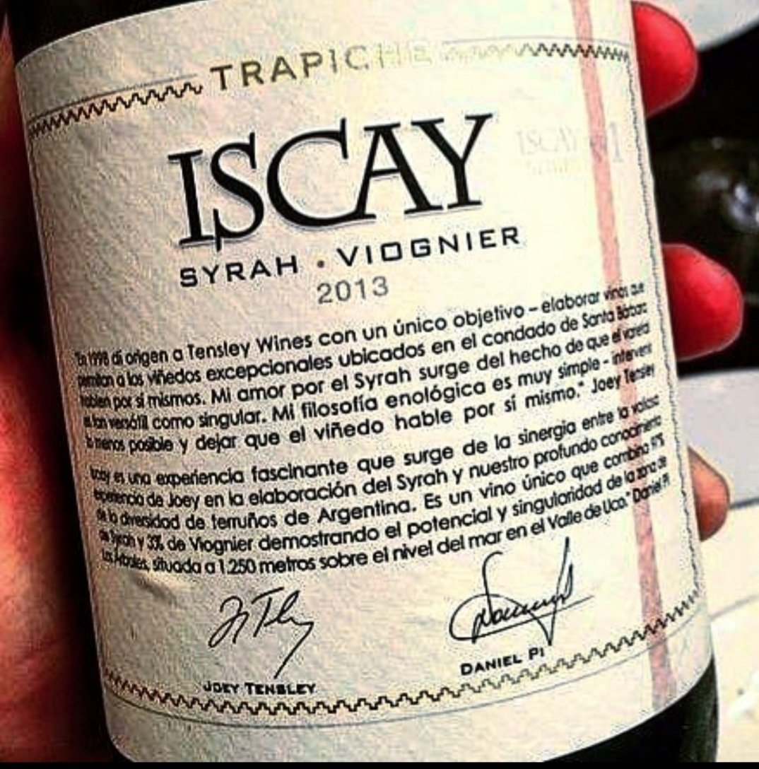 Pintó Descorchar esta 💣 🍷 👊
#TrapicheWines #ISCAY  #2013 
🍇 #Syrah 
🍇 #Viognier 
<a href="/danielpi314/">Daniel Pi</a> <a href="/casesergio/">Sergio Case</a>
<a href="/TrapicheArg/">Trapiche</a>
#ChatôVin