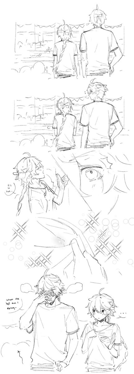 just gonna throw some old #タル空 sketches here…… (dont take the text from pic 2 srsly LMAO) 