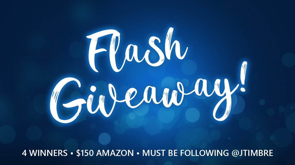 jtimbre's tweet photo. My Friday Flash #Giveaway starts NOW!!! 💥 Enter to win a $150 @amazon gift card by completing 3 simple steps... 1️⃣ Follow 2️⃣ Like 3️⃣ Retweet 😎 That's all there is to it! Ends 5/15 @ 10pm ET; winners contacted 5/19 via DM. See my page for past winners! 🥳 #TGIF #contest https://t.co/AScEJkXoKk