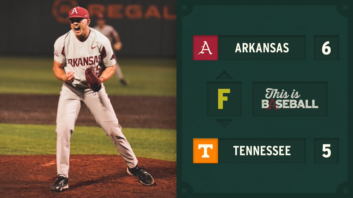 RazorbackBSB's tweet photo. HOGS WIN! https://t.co/3xz3jHL71p