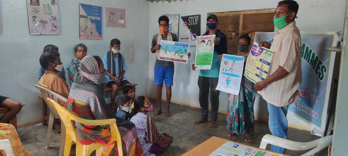 CHAITANYASHRAV2's tweet photo. Corona awareness activities on Visakhapatnam tribal areas by using several IEC materials https://t.co/rogf9mrbiP