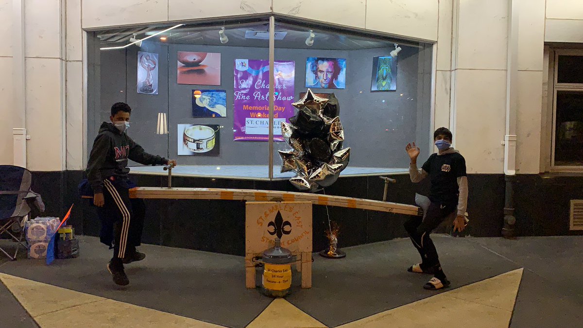 MrsHayesSTCE's tweet photo. Ben and Nihar representing Class of 2024 at the annual Seesaw-athon! 🟠⚜️⚫️ https://t.co/nyjXMidcS2