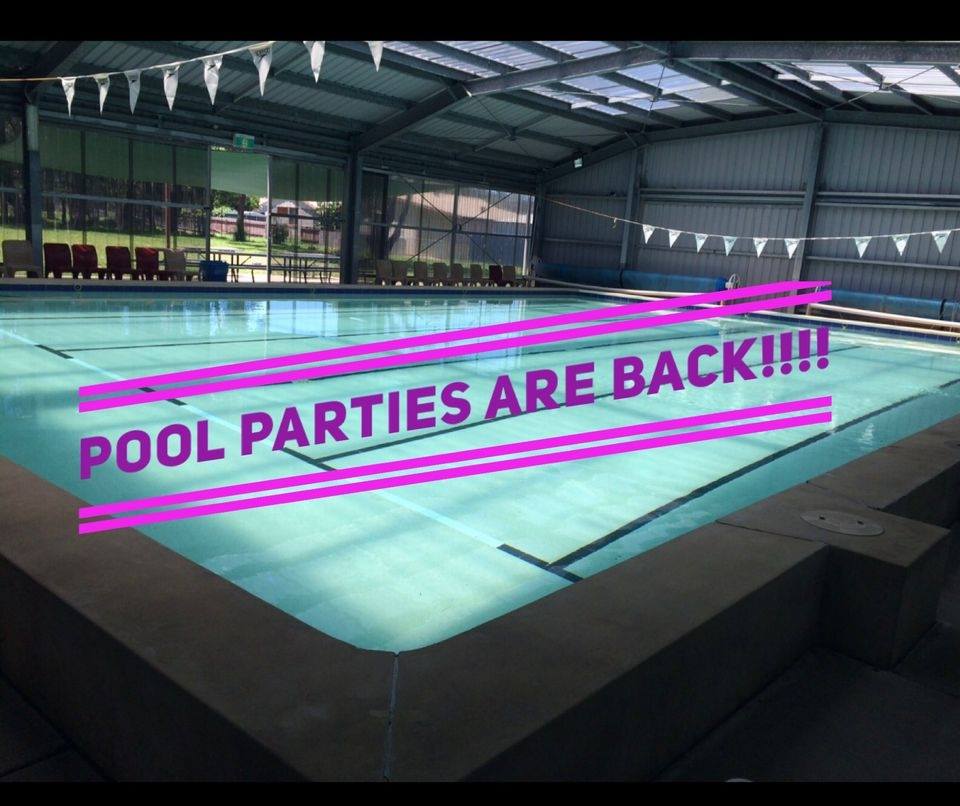 Yes, Pool Parties are finally back!!!!
You can once again hire our 15m Pool for parties 
Here’s the details:
Saturdays from 1pm to 4pm
$80/hr with minimum 2 hour hire + Bond
Sunday’s from 1pm to 4pm
$95/hr with minimum 2 hour hire + Bond
Call 02 4946 8522 after 1:00pm to book :)