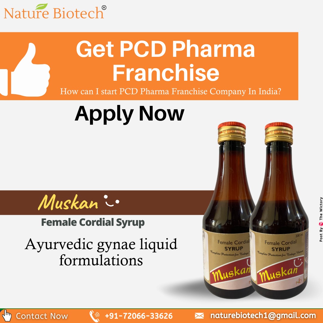 Nature Biotech (@nature_biotech) on Twitter photo ๐๐ฎ๐ฌ๐ค๐๐ง :)
Female Cordial Syrup
Ayurvedic Gynae Liquid Formulations.
Get PCD Pharma Franchise
Apply Now
๐ +91-7206633626, 01732-243626
๐ฉ Naturebiotech1@gmail.com
#Nature_biotech #PCD_pharma_franchise #pharmaceuticals #success #team_work #Good_network #Pharma_company ๐๐ฎ๐ฌ๐ค๐๐ง :)
Female Cordial Syrup
Ayurvedic Gynae Liquid Formulations.
Get PCD Pharma Franchise
Apply Now
๐ +91-7206633626, 01732-243626
๐ฉ Naturebiotech1@gmail.com
#Nature_biotech #PCD_pharma_franchise #pharmaceuticals #success #team_work #Good_network #Pharma_company