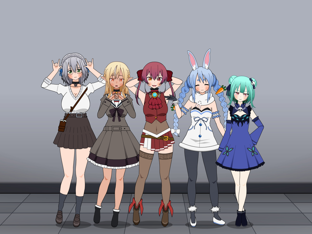 HOLOLIVE三期生 #宝鐘マリン #不知火フレア #白銀ノエル #兎田ぺこら