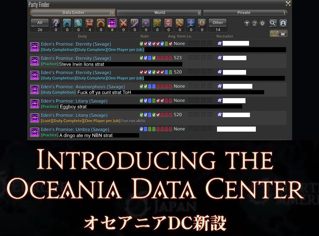king_jeffo's tweet photo. Welcome to the OCE Data center! 
#FFXIVFanFest #FFXIV https://t.co/nXdizkUibw