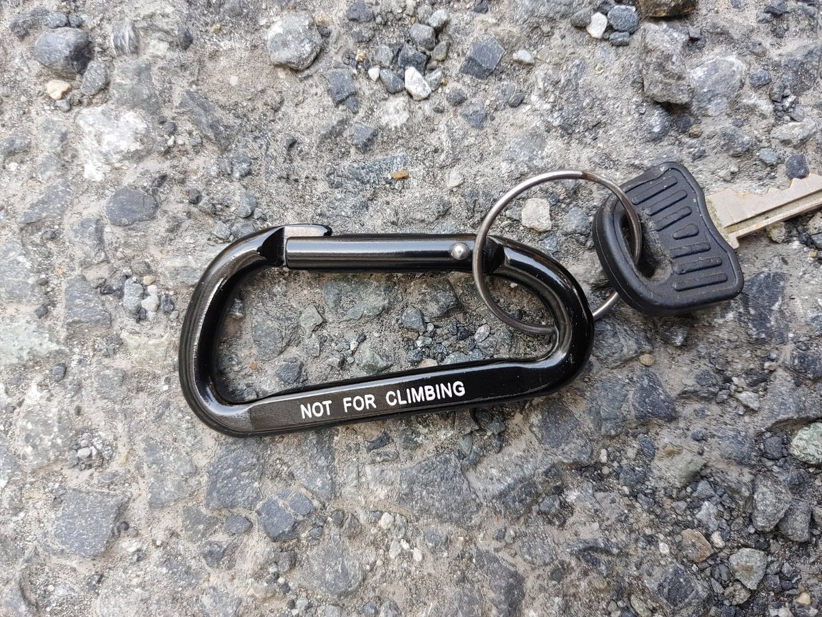 山始めた人が 百均のカラビナ を使ったりしているらしい 死ぬので絶対にちゃんとしたやつ買ってくれ という話 Togetter