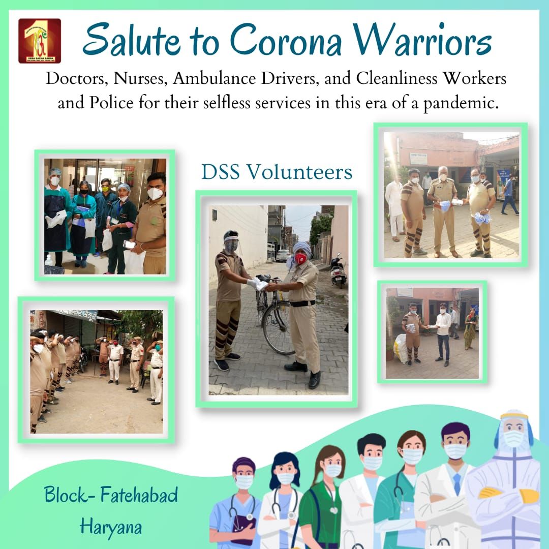 Vedansh (@coolboyvedansh) on Twitter photo The volunteers of <a href="/derasachasauda/">Dera Sacha Sauda</a> #SaluteToCoronaWarriors by providing them fruits,lemon water, vitamin c , immunity boosters with the pious guidance of Saint Dr <a href="/Gurmeetramrahim/">Dr.GURMEET RAM RAHIM</a> Singh Ji Insan The volunteers of <a href="/derasachasauda/">Dera Sacha Sauda</a> #SaluteToCoronaWarriors by providing them fruits,lemon water, vitamin c , immunity boosters with the pious guidance of Saint Dr <a href="/Gurmeetramrahim/">Dr.GURMEET RAM RAHIM</a> Singh Ji Insan