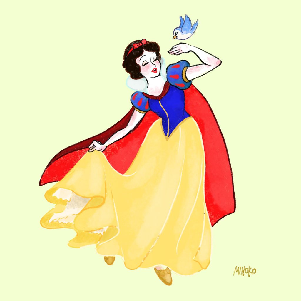 Mihoko Ohta على تويتر 休日に白雪姫描いたよ 可愛く描けたー 見て見てー ディズニープリンセス イラスト Disney Drawing 絵描きさんと繫がりたい