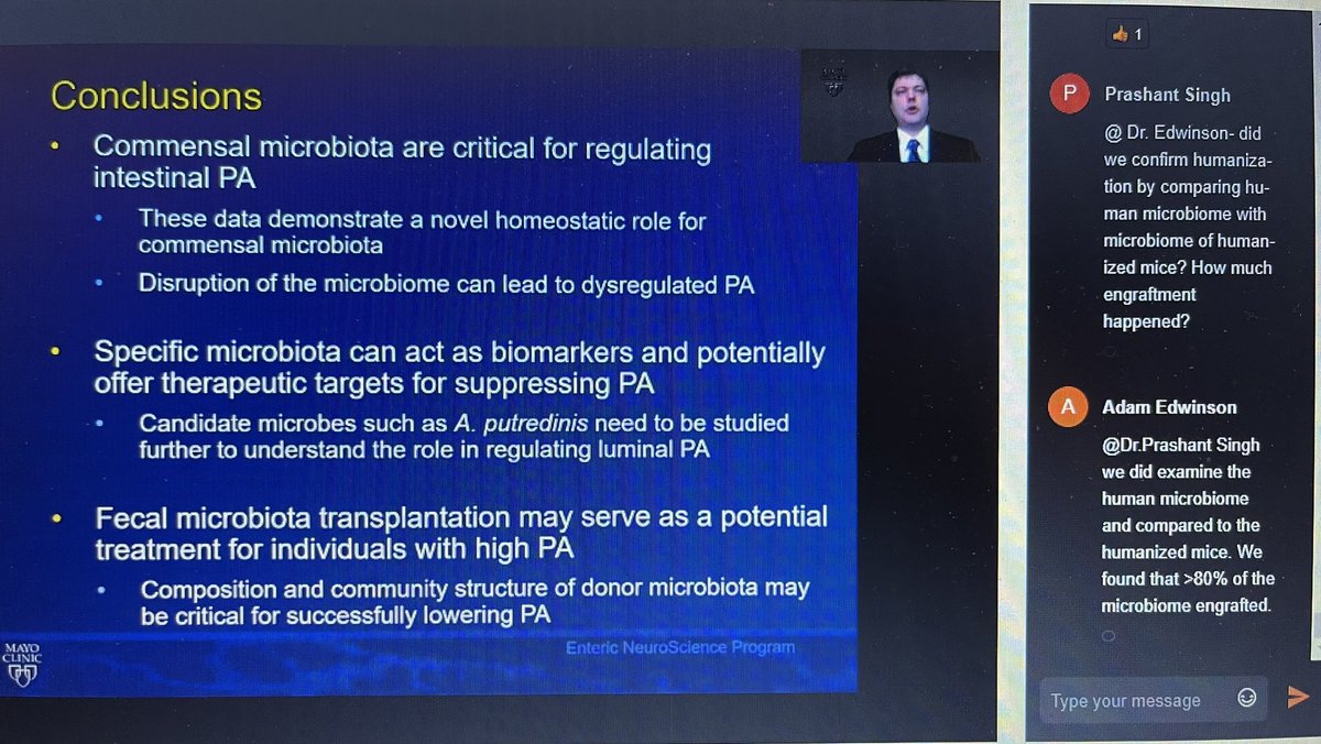 Conclusions by <a href="/AdamEdwinson/">Adam Edwinson</a> <a href="/DDWMeeting/">Digestive Disease Week</a> <a href="/ddw2021/">ddw</a> <a href="/ENSP_mayo/">Enteric Neurosciences Program, Mayo Clinic</a>