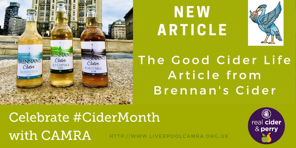 LiverpoolCAMRA's tweet photo. May is cider month. Did you know we have a local Cider producer? Get yourself a cider and read the latest article on our website from local Cider producer @BrennansCider  https://t.co/15c7cMW7Et #CiderMonth https://t.co/BL58Wd5zOc