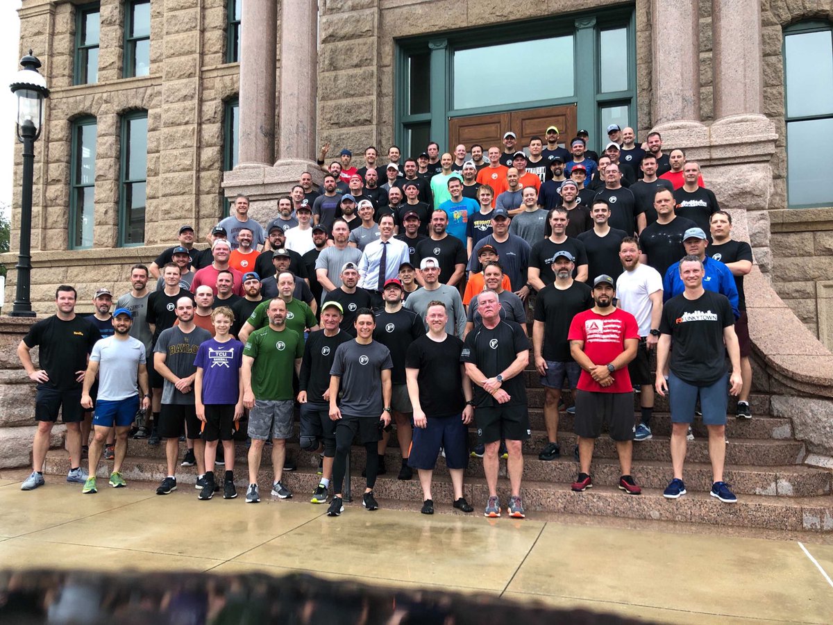 2 year F3 Funkytown anniversary BD!  Flanders was all business today!  ⁦<a href="/F3FTWORTH/">F3FTWORTH</a>⁩ ⁦<a href="/F3Nation/">F3</a>⁩ 90+ PAX strong