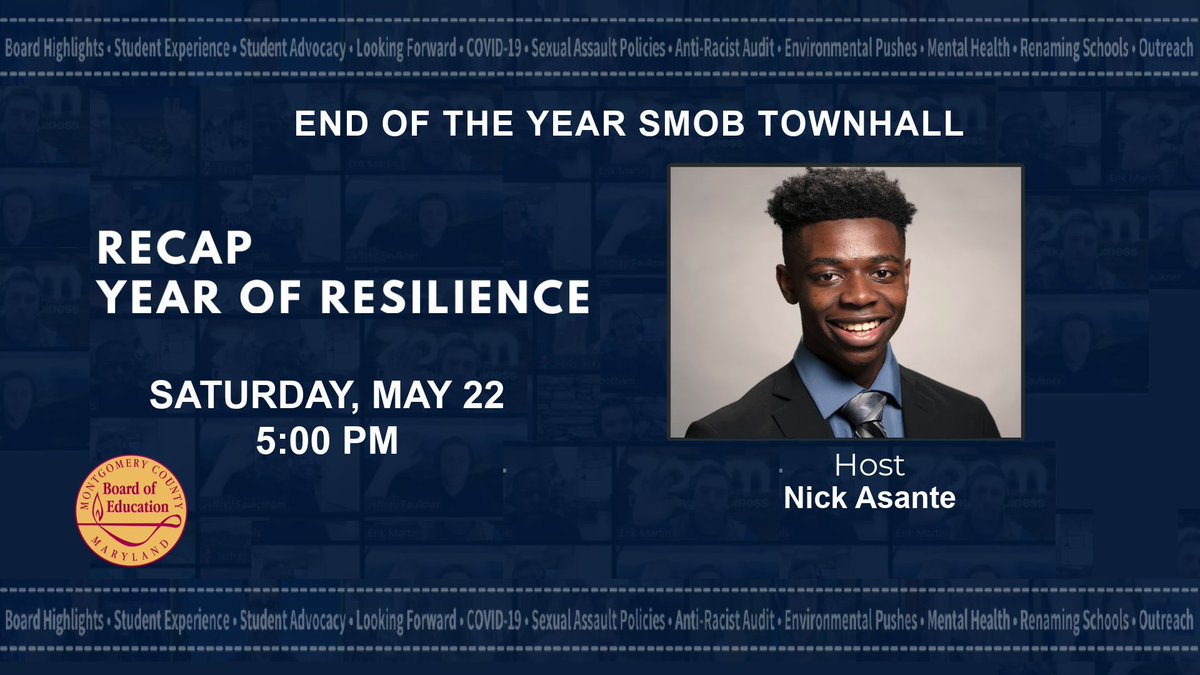 En vivo HOY a las 5 p.m. escucha al Representante Estudiantil al Consejo de Educación <a href="/nickasante_/">Nick Asante</a>  en una conversación especial para todos los estudiantes de <a href="/MCPS/">MCPS</a>. 

En YouTube: youtu.be/rX00fMZ90aw  

En TV: Comcast 34, Verizon 36 or RCN 89