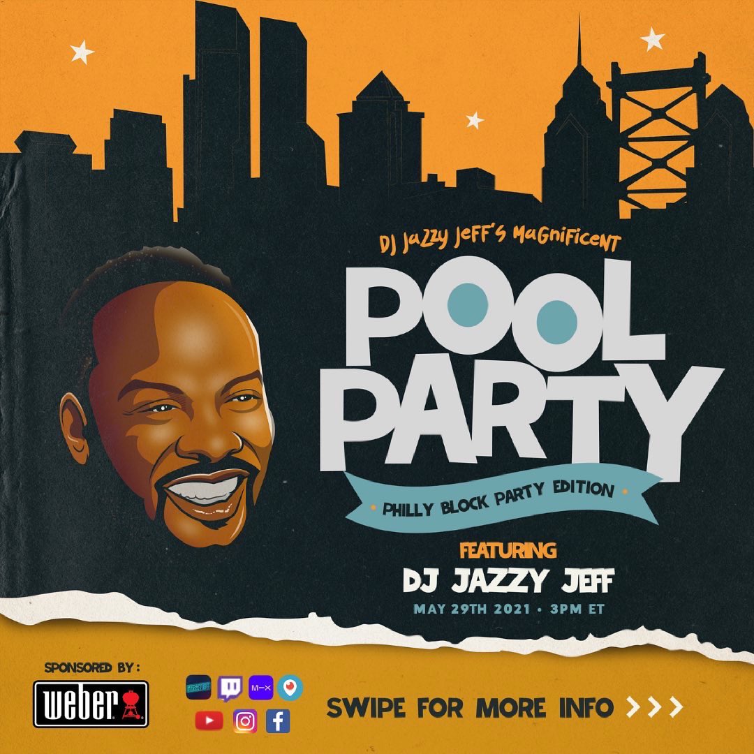 djjazzyjeff215's tweet photo. Next Saturday at 3PM ET, the first #MagPoolParty of the summer. Shoutout to @WeberGrills! https://t.co/pqevsDhWiX
