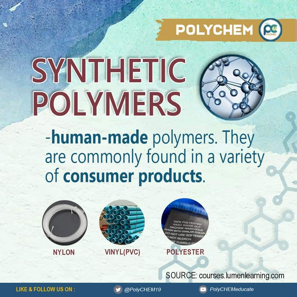 PolyChem19's tweet photo. Hello, PolyCHEM Friends!

We are about to learn and explore the world of polymers with the assistance of yours truly, PolyEducators. Today, let's take a look at what a polymer is and how natural and synthetic polymers differ.

#SLP
#POLYeducate https://t.co/LtH90TCUBQ