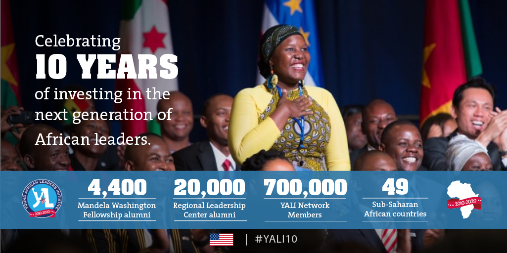 YALI is excited to kick off its 10-year anniversary with the #YALI10 Summit from May 24-28. Actively engage and connect with speakers about U.S.-Africa relations, explore interactive sessions, and network with participants. For more information, visit: wilsoncenter.org/YALI-Summit?ut…