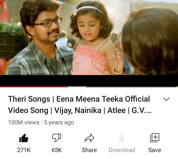 100M+ Views for #EenaMeenaTeeka Video Song!😍❤️

#EenaMeenaTeekaHits100MViews
#Master @actorvijay