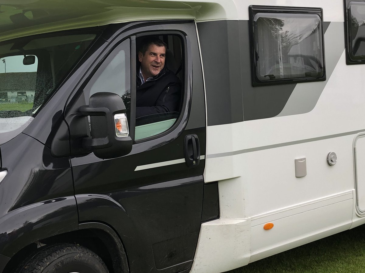 StephenGleeson_'s tweet photo. Not a sight you’d see every day!! @DuignanMichael driving a span new camper van on the field in Templemore..Class fundraiser from JK Bracken’s on the way!! Interviews @TippFM: Eamon Corcoran, Paddy Cadell, Tadhg Sheedy, Joe Kennedy, Liam Sheedy, the legend Lucy &amp; more air soon!! https://t.co/2okVBWXlzw