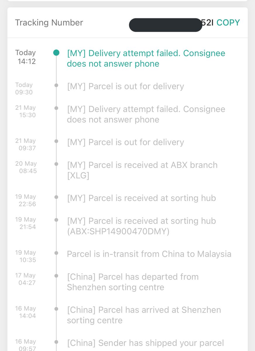 dalluna17's tweet photo. Salam #abxexpress , rider u tengah buat apa ni? Semalam je i tak angkat call, hari ni i tunggu tak ada sape pun call tp kat shopee kenapa ada second delivery attempt (today)? Jangan jadi 🤡 boleh tak https://t.co/BhwqOHSs6X