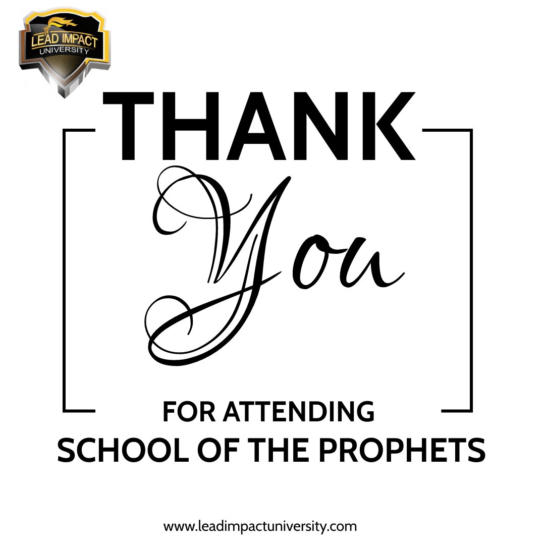 LeadimpactUni's tweet photo. Greetings!!!
It's week 6...

It's been a tremendous journey having you all be a part of the school of the Prophets 6weeks class. We hope to see you in the next class of the School of the Prophets. 

Warm regards! https://t.co/qv4Dhv8Gzi
