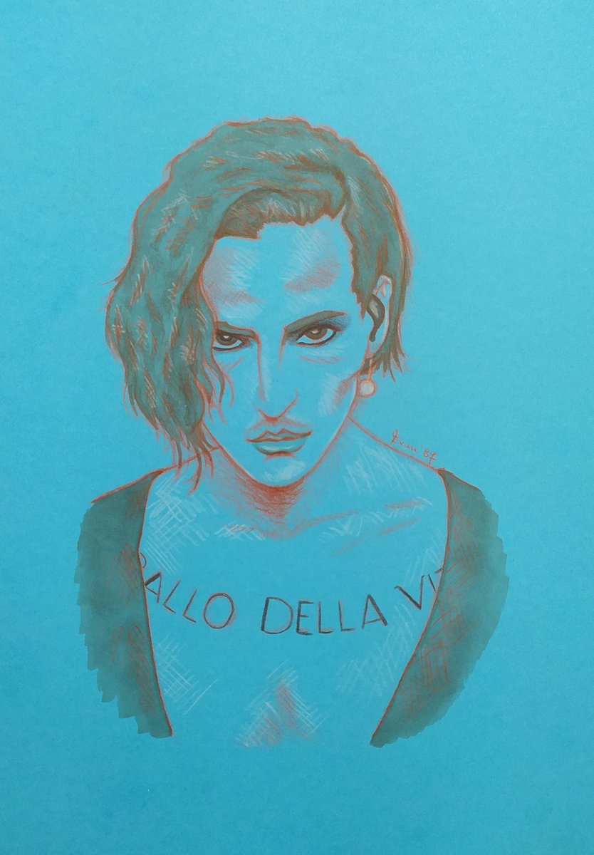 evan87art's tweet photo. Parla, la gente purtroppo parla
Non sa di che caxxo parla
Tu portami dove sto a galla
Che qui mi manca l'aria

@thisismaneskin @Eurovision @EurovisionRai

#måneskin #thisismaneskin #teatrodira #zittiebuoni #eurovision #italy #rockband #drawing #art #fanart #potrait #evan87 https://t.co/JkRVkxMsrD