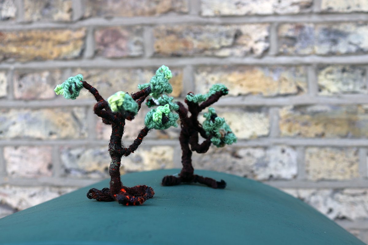 Lesley Cartwright <a href="/ley9/">lesley cartwright</a>, one of our favourite artists, has created these two fab sculptures for the Urban Bonsai exhibition. Words come from Brazilian writer <a href="/EdArantus/">Ed Arantus</a> More at collectconnect.blogspot.com/2021/05/lesley… Part of <a href="/UrbanTreeFest/">UrbanTreeFestival</a> Only 1 more day to go! #urbanbonsai