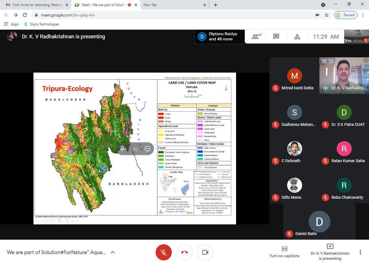 A webinar is jointly oraganized by Tripura Biodiversity Board and College of Fisheries, Tripura on the eve of IDB celebration on 22nd May, 2021. 
"We are part of Solution#ForNature” Aquatic biodiversity in Tripura:  Its Conservation for sustainable well-being of the State.