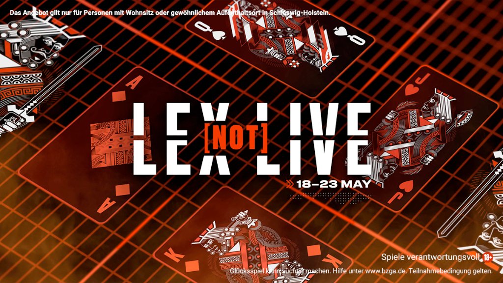 PokerStarsDE's tweet photo. Friendly Reminder an die #LexNotLive Turniere heute und morgen!
Das NLHE/PLO morgen wird bestimmt interessant 😁
Hast du schon ein Lex Not Live Turnier gespielt? https://t.co/a78qroHlfa