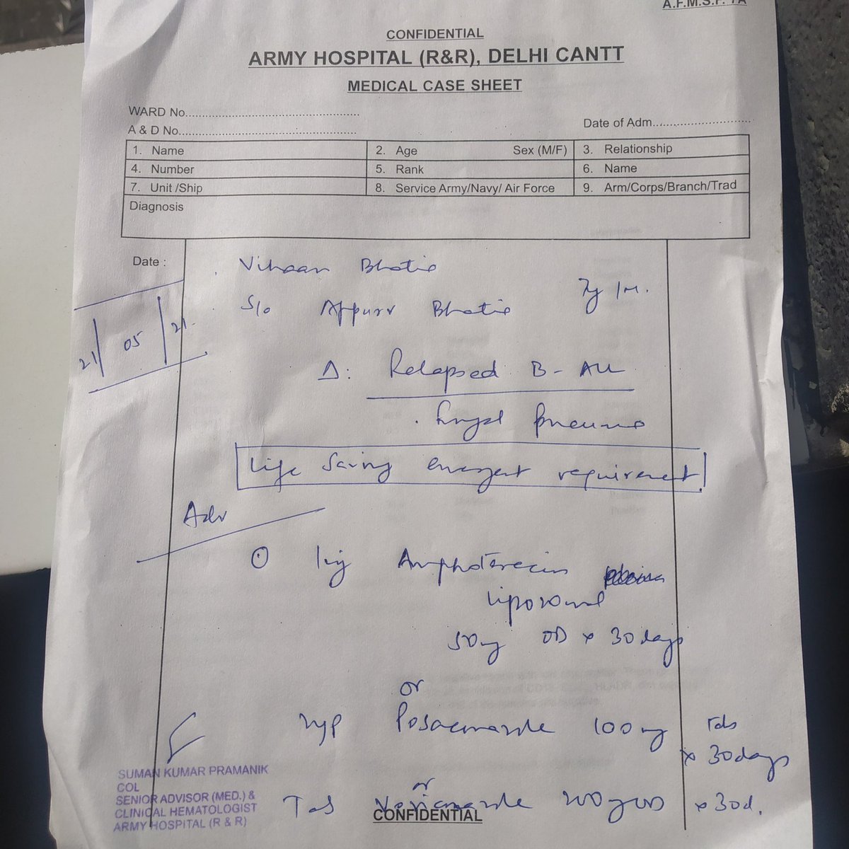 rich_appurva's tweet photo. @CMODelhi @ArvindKejriwal @msisodia @AtishiAAP @raghav_chadha @SatyendarJain 
Please help with Amphotericin for my 7 years old son on chemo for his cancer treatment..urgent #AmphotericinB https://t.co/cVZAIytsxM