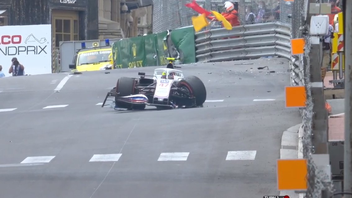 TelemetricoF1's tweet photo. โ ๏ธ Crash @SchumacherMick
#SessionStopped ๐ฉ
#FP3 #telemetricof1 https://t.co/GHqndrQ0vs
