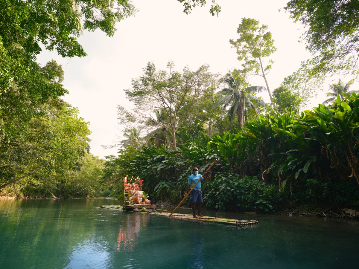 Surrender to the rhythm of the river as you float through a tropical paradise. 😍  #VisitJamaica