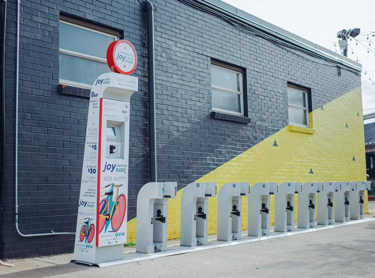 This is what our bike stations look like AFTER you and all your friends rent a bike. See the link below to find a station near you and get riding! 🚲 🚲 🚲 🚲 🚲
.
.
.
charlottejoyrides.com/stations
#uptown #southend #charlotte #charlottesgotalot #cltjoyride #bikehappy