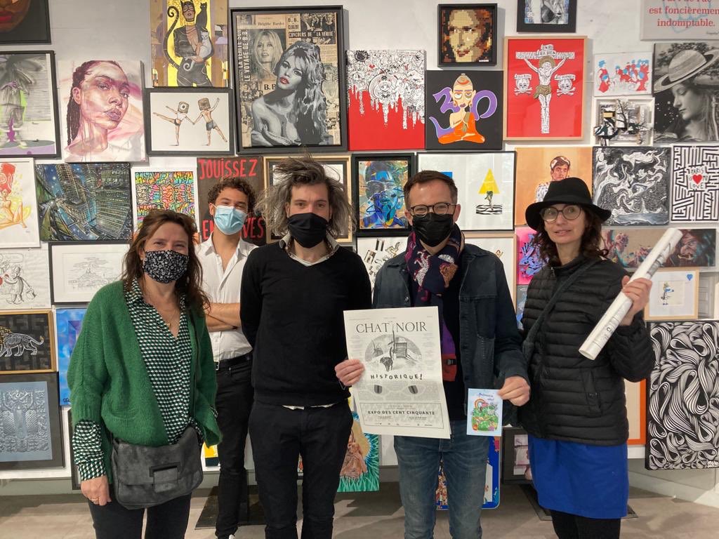 pybournazel's tweet photo. Visite de l’Expo des 150 du #ChatNoir et @MontmartrAddict à #Paris18. 🎨

Un événement culturel rassemblant une belle diversité d’artistes. À retrouver jusqu’à lundi à la Villa Radet. 

Plaisir de voir la création dans de beaux lieux. 

Bravo à l’équipe pour ce beau projet ! 👏 https://t.co/jNit5lZfeU