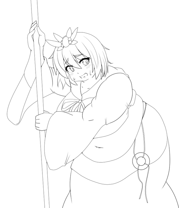 @slnchyt slnchytさんの寅ちゃんのシチュ好きなので私も描いてみました。(まだ線画ですが)よろしければお納めくださいませー 