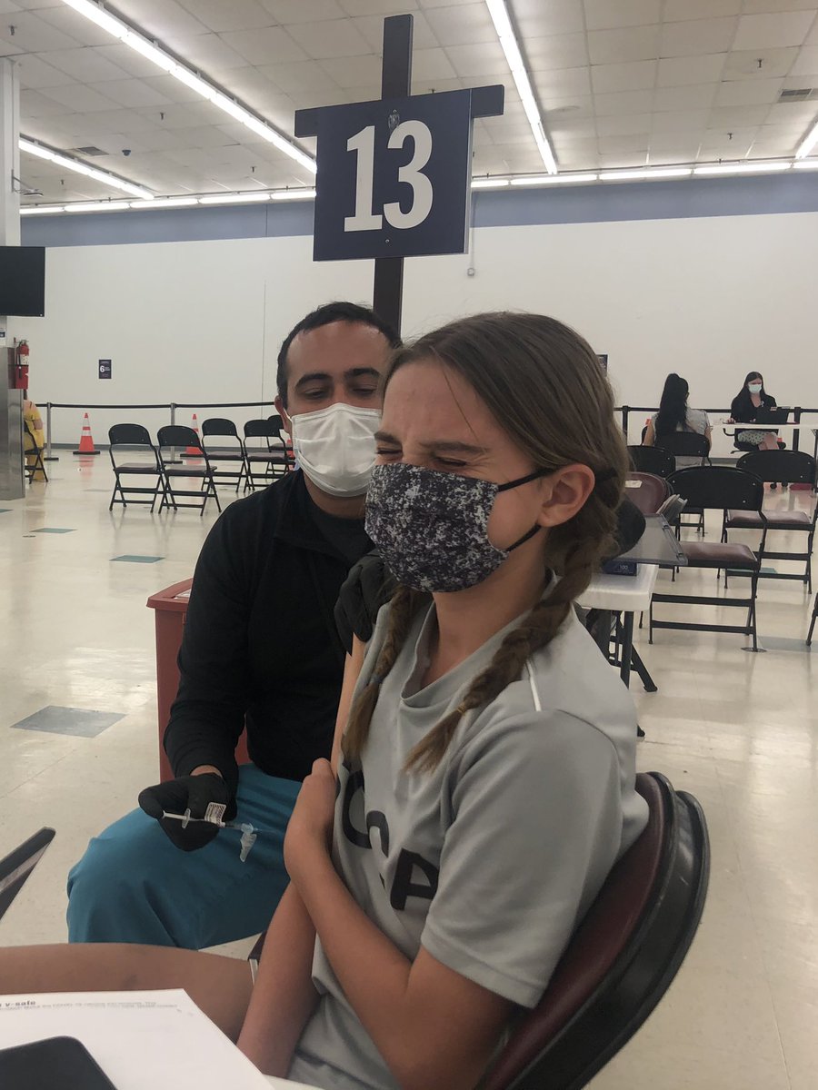 Costi Sifri, MD (@costisifri) on Twitter photo My 13yo daughter got her 1st #CovidVaccine at <a href="/uvahealthnews/">UVA Health</a> #BigShots! HUGE thanks to Dr. Jeff Vergales <a href="/JVergales/">Jeff Vergales</a>, who was fantastic. She was nervous but after said, “wow, that was better than the flu vaccine.” Side effect after 1d = sore arm + insatiable desire for ice cream. My 13yo daughter got her 1st #CovidVaccine at <a href="/uvahealthnews/">UVA Health</a> #BigShots! HUGE thanks to Dr. Jeff Vergales <a href="/JVergales/">Jeff Vergales</a>, who was fantastic. She was nervous but after said, “wow, that was better than the flu vaccine.” Side effect after 1d = sore arm + insatiable desire for ice cream.