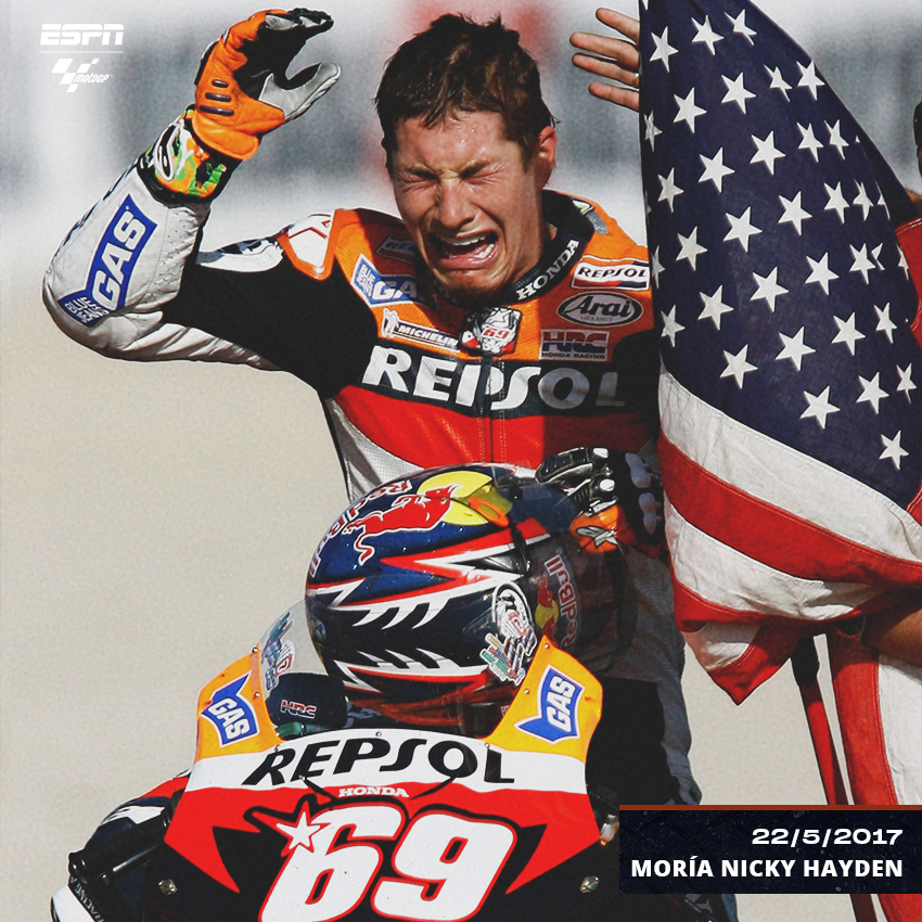 MotoGP_ESPN's tweet photo. #MotoGPxESPN Cuatro años sin Nicky: ¡cómo se lo extraña! 😪❤

#RideOnKentuckyKid https://t.co/XRtM5qE9SE