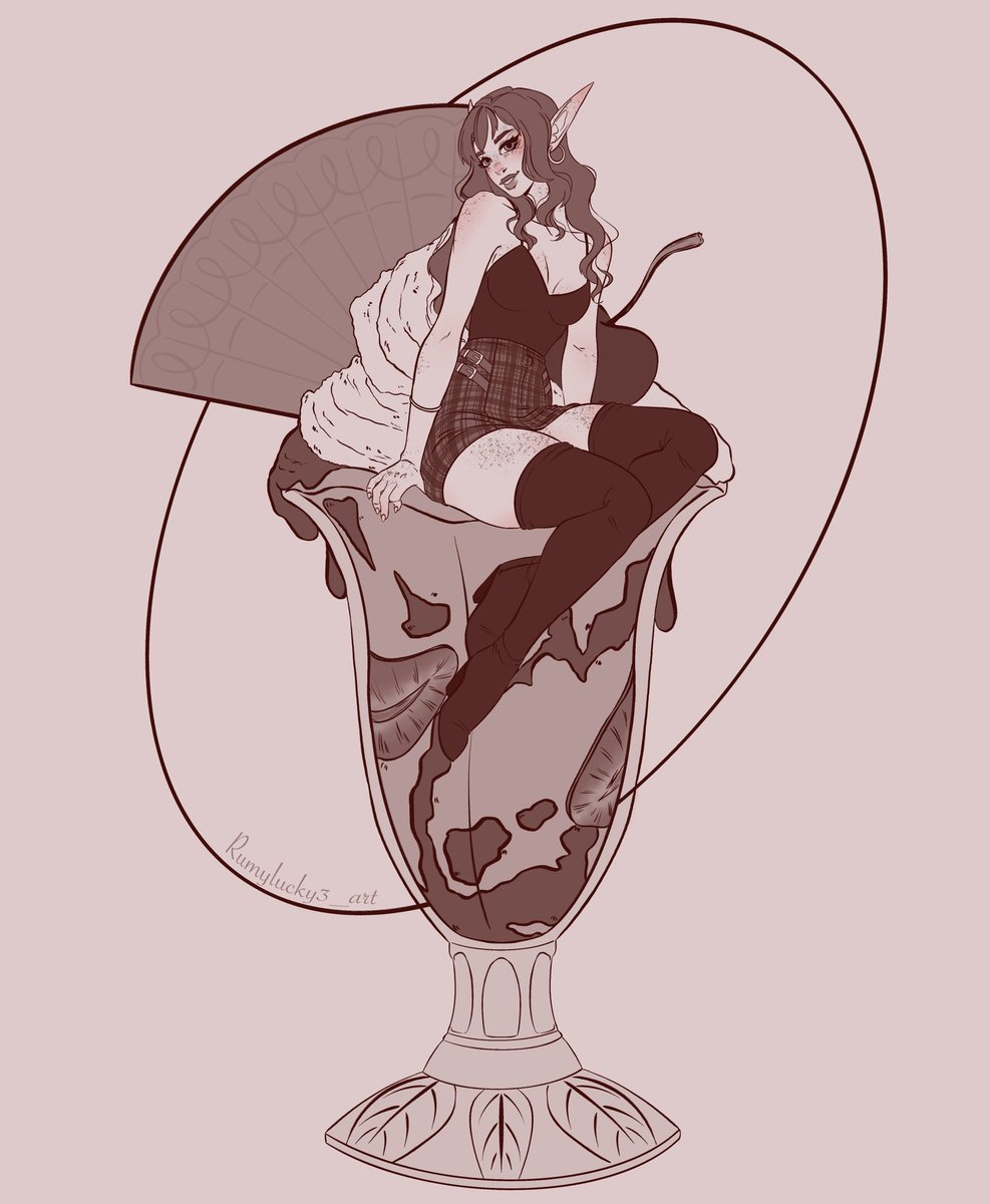 rumylucky3's tweet photo. Commission for @stupidelfmain !
I love so much how this turned out :'3 And their OC is just the cutest elf TwT 🧡

#Commission #commissionart #commissionsopen #drawing #elf #pinup #illustration #cute #artistsontwitter #artist #raffleopen https://t.co/ehhM8oIo9s