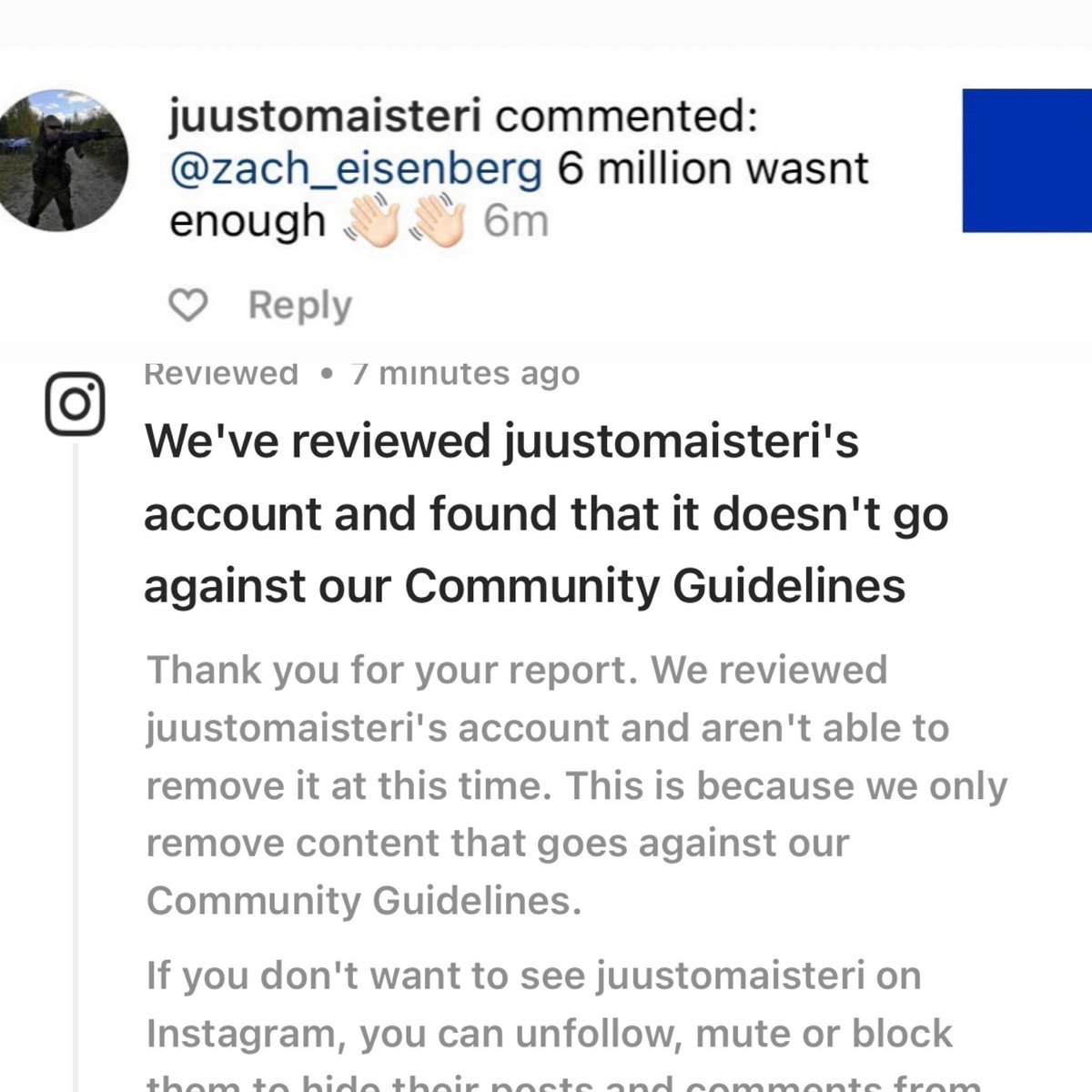 jennaheller's tweet photo. @instagram @Facebook if this isn’t hate speech, what is?! https://t.co/6BtXwfbM0q
