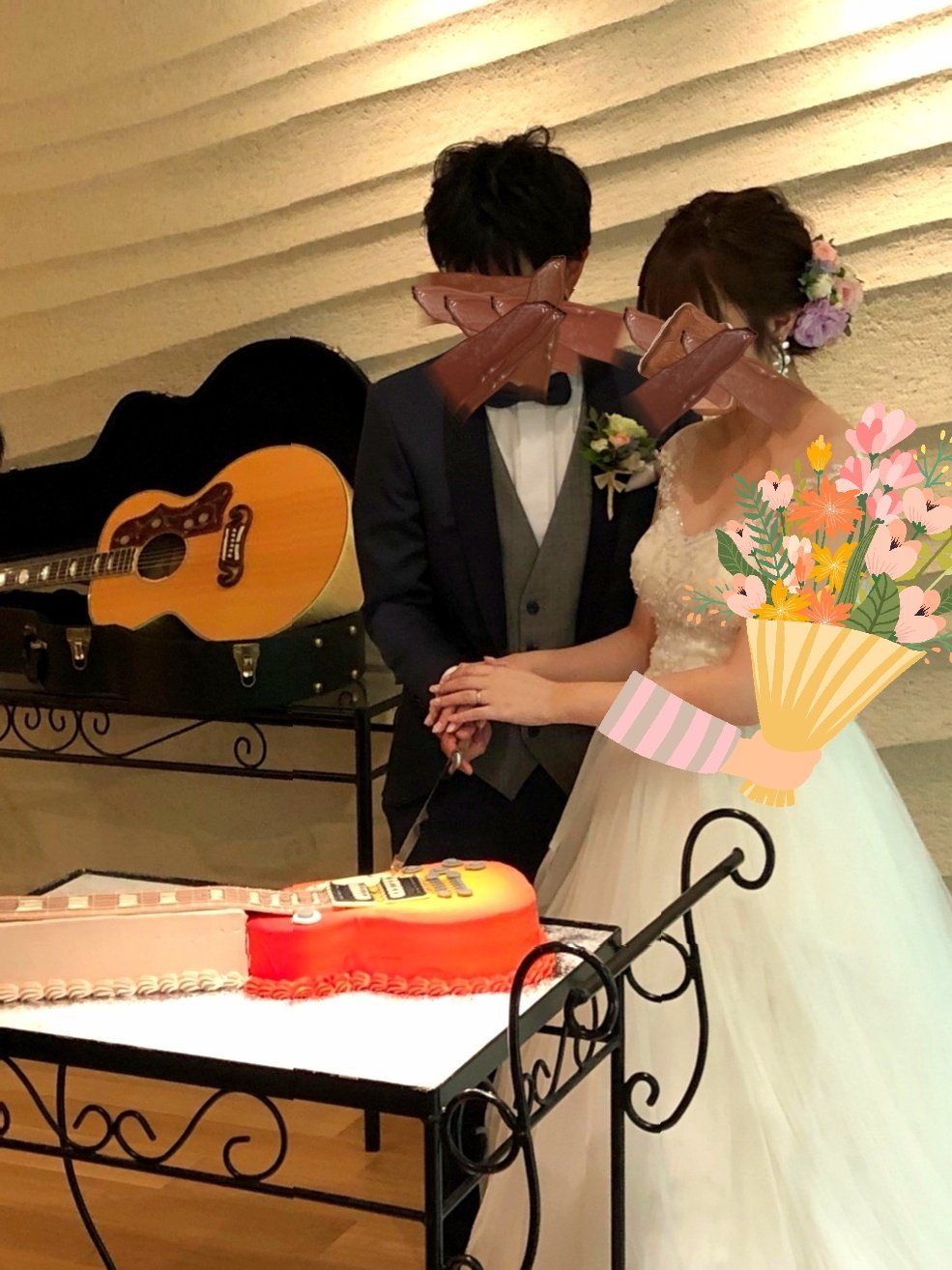 Koyama 昨日結婚式挙げてきました 妻のギターをモデルに作ってもらったケーキがすごく可愛かったです T Co Gmuhjuwjh0 Twitter