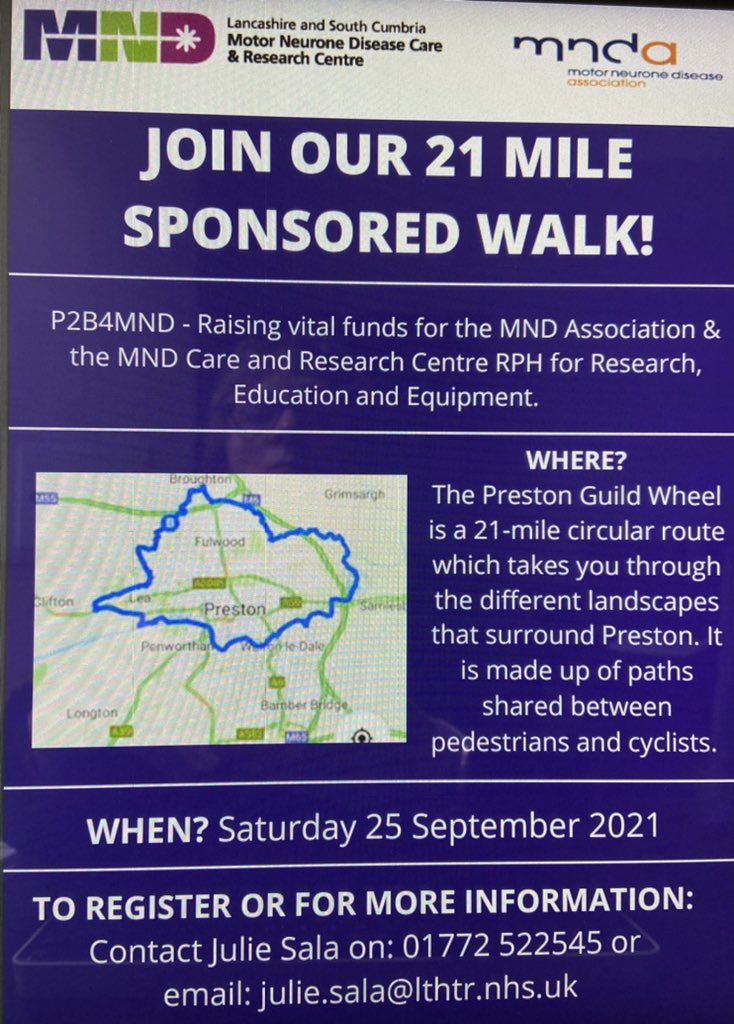 Well it’s that time of year again, 21 miles 4 MND more details to follow <a href="/donna_peat13/">Donna</a> @HowlesJohn <a href="/PCallagher/">Pauline Callagher 💙</a> <a href="/drsureshchhetri/">Suresh Chhetri</a> <a href="/PartingtonKaren/">karen partington</a> <a href="/mndVIPteam/">MND Assoc VIP & Events Team</a> <a href="/mndassoc/">MND Association</a> #MND