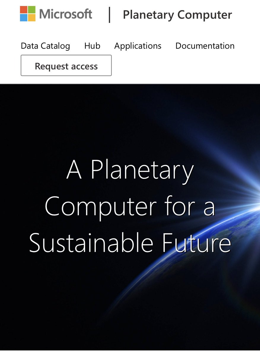 giswqs's tweet image. I meant to mention the “Request access” button available on the #PlanetaryComputer homepage. I guess most people signed up using this, but it seems no one gets approved