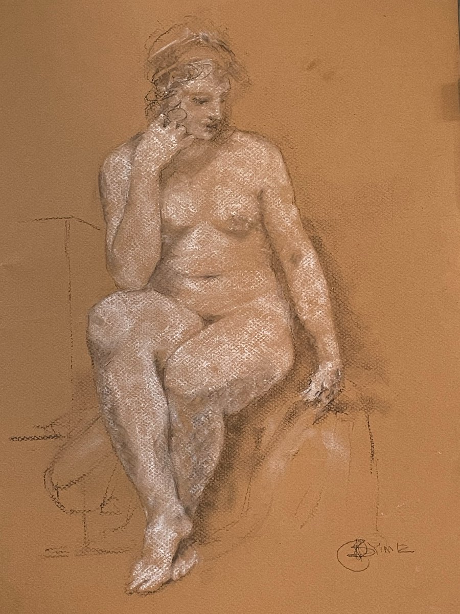 artlover's tweet photo. old dog learns new tricks after refresher courses at PAFA! https://t.co/b4W6J3kwGW