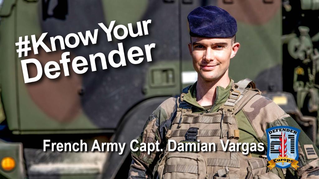 USArmyEURAF's tweet image. .@armeedeterre CPT. Damian Vargas is an artillery liaison officer with 40th Artillery Regiment, who says working with British and U.S. Soldiers during #SwiftResponse 21 in Estonia has been a great experience!

#KnowYourDefender #DefenderEurope @USEmbassyFrance