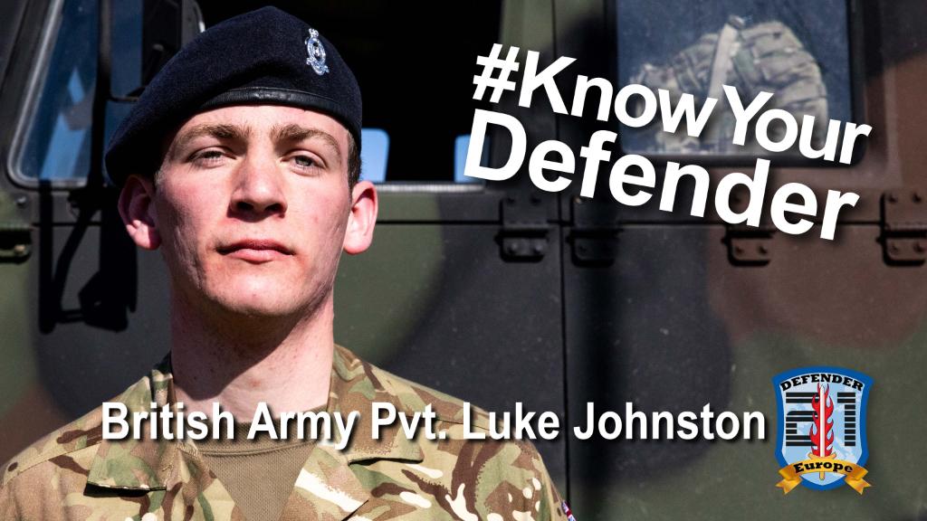 USArmyEURAF's tweet image. .@BritishArmy Gunner Luke Johnston from the 1st Regiment, Royal Horse Artillery, is from Kirkcaldy, #Scotland, who comes from a long line of military family members: “Every generation has served for about the last hundred years.” 

#KnowYourDefender @USAinUK #DefenderEurope