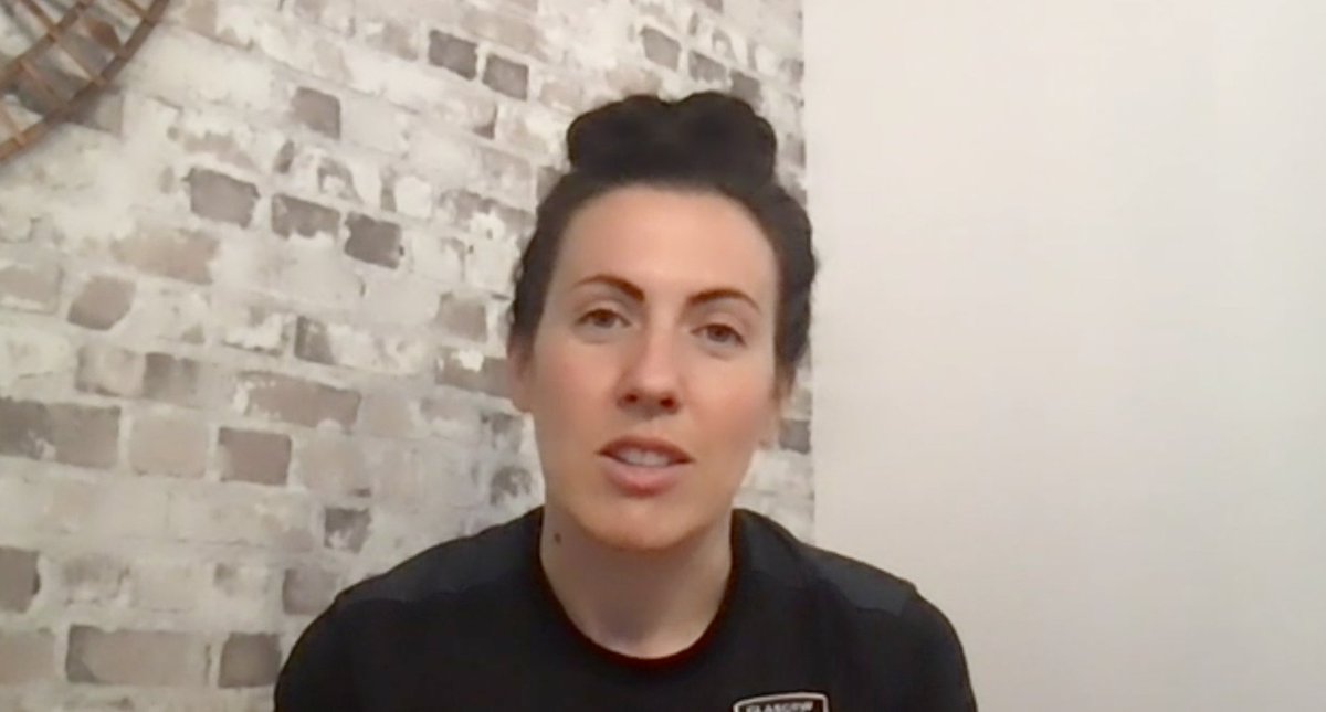 GlasgowCityFC's tweet photo. 📺  | GRRRL PRE-GAME

🔸 @Crichton_8 previews Sunday's game against @HibernianWomen 
🔸 Tells us what it means to have fans back in the stands!

➡️ https://t.co/HflX1nzvKC https://t.co/7Phu1kRcej