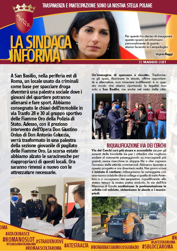 virginiaraggi's tweet photo. #LaSindacaInforma numero 195 la trovi qui: https://t.co/pyB0VlBUfF https://t.co/3idREIGDwI